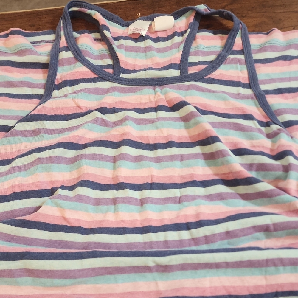 FIRM PRICE Striped Racerback Night Gown